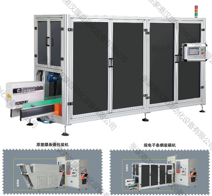 电子条烟箱自动开装箱机 单通道